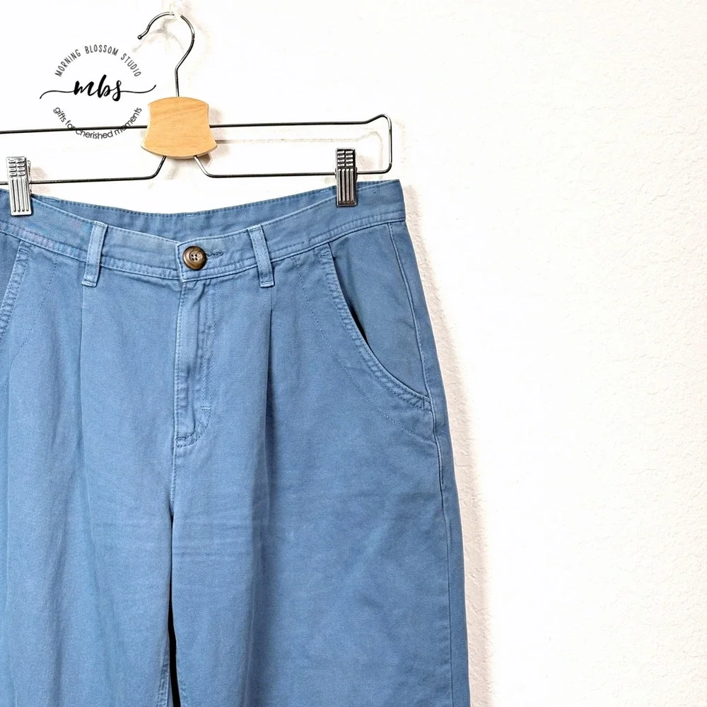 Free People Boyfriend Chino Tapered Leg Pants Blue‎ Women 2